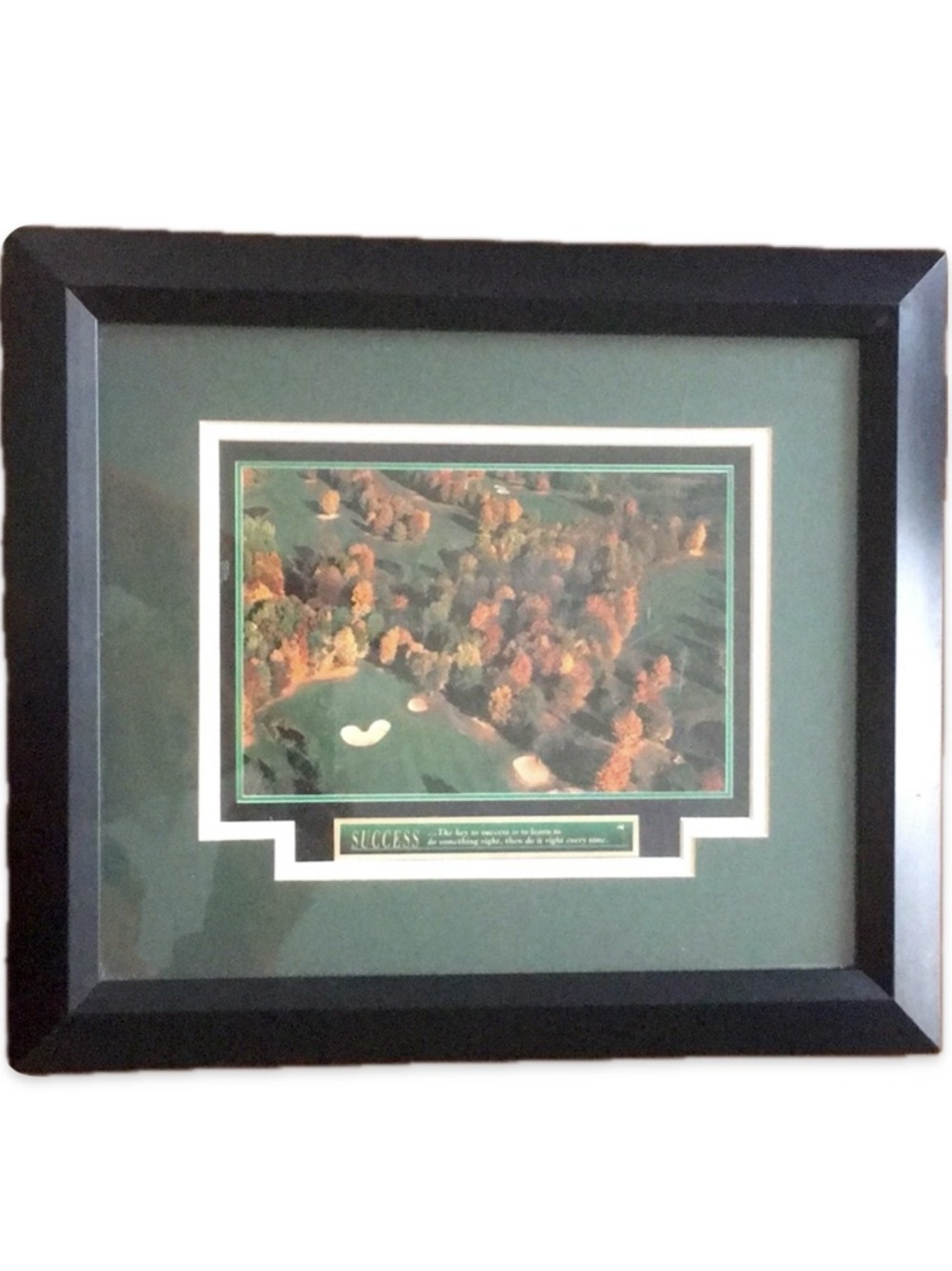 Vintage Solid Wood Success Motivational Quote Picture Frame Office Art
